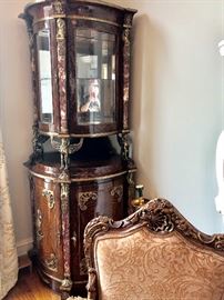 French antique cabinet on cabinet. Circa 1900. Stunning