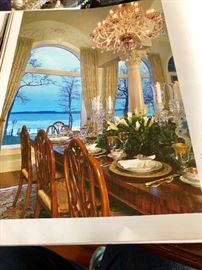 Dining set and chandelier as featured in SPECTACULAR HOMES OF MICHIGAN”