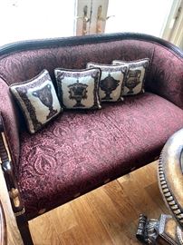 Charming French Empire style loveseat vintage