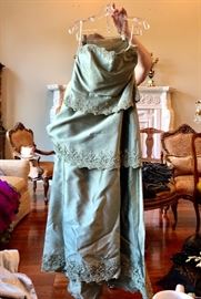 This gown is stunning with matching stole