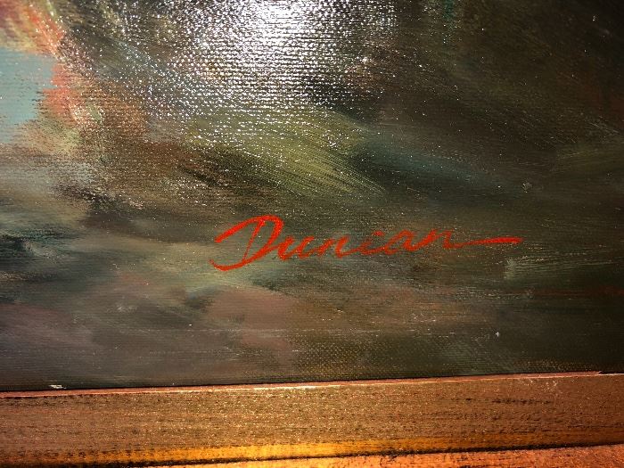 Duncan signature of French court style painting