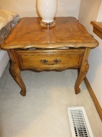 FRENCH PROVINCIAL END TABLE
WITH INLAY
(There is a pair)
