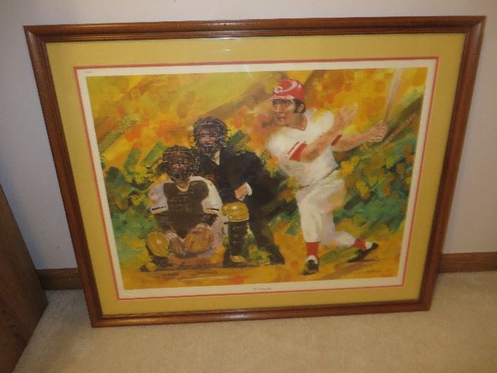 "JONNY BENCH  THE HOME RUN"
  CLINT OREMANN   LITHOGRAPH signed & numbered

