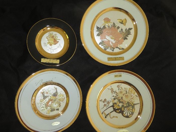 JAPANESE CHOKIN ART Collector Plates
