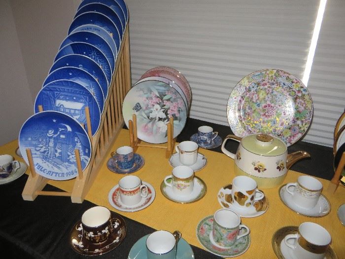 Assortment of Tea Cups and Collector Plates