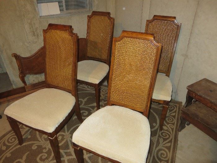 FRENCH PROVINCIAL CAIN DINING CHAIRS
SET OF 4