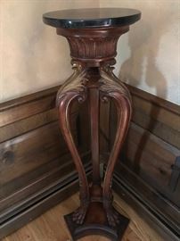 Marble top carved Pedestal