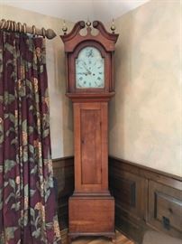Antique American Tall Case clock with calendar face