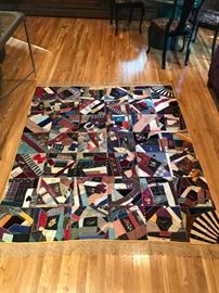 Ca. 1880's Antique Crazy Quilt. Melrose Massachusettes