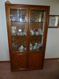 Curio Cabinet with Tea cup Collection