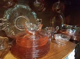 Pink Glassware Set