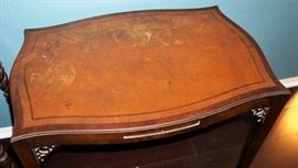 Leather top table
