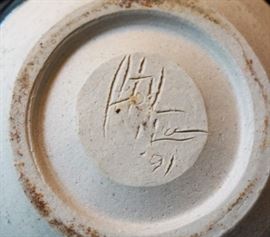 Signed pottery bowl