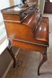 Antique barrel roll desk