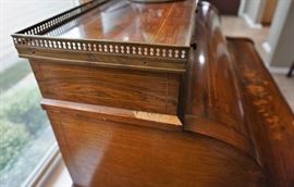 Antique barrel roll desk