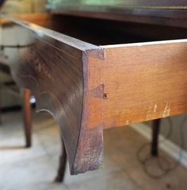Antique barrel roll desk