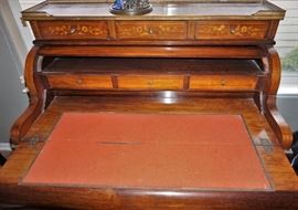 Antique barrel roll desk