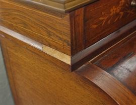 Antique barrel roll desk