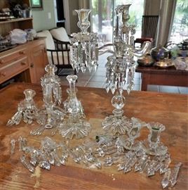 Crystal candelabras - in need of repair