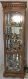 Lighted Curio Cabinet, Hummel Figurine Collection 