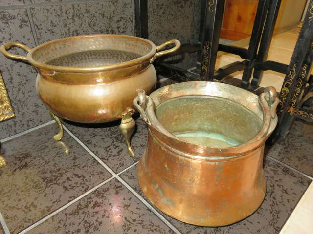 Copper Baskets, Pots, Kettles