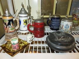 Ceramic Steins, Ashtrays