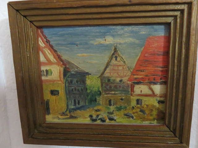 1947 Miniature Germany Painting, Signed