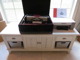 White Wood Storage Table/Cabinet