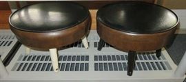 Mid Century Low Vinyl Foot Stools