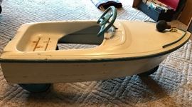 Vintage Boat Pedal Car
