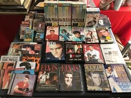 ELVIS: Many never opened DVD'S/VHS/CD'S