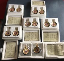 ELVIS:Solid Gold ornament collection w COA in orig boxes