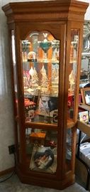 Lighted Corner Cabinet full quality glass-Elvis trinkets