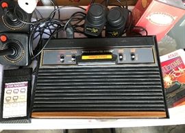 ATARI VIDEO COMPUTER SYSTEM W: Video Touch pad 2 Controllers 2 paddles 1 Chuck Norris Game