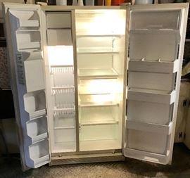 KENMORE SIDE BY SIDE REFRIGERATOR-OLDER MODEL-CLEAN-WORKS GREAT-only $200 today