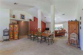 42” x 109” Dining table with 2 removable sections and 6 chairs. $350.00