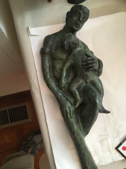 Del Newbigging    artist ..best known for the sculpture    for the Statue in Toronto of Alexander Wood supposing a GAY man...…. this picture is titled ."Father  and Daughter"