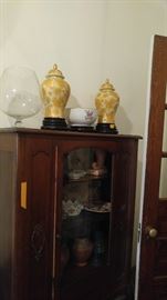 Antique china cabinet in everything inside