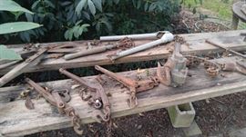 Vintage farm tools