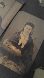 Early tin type lady