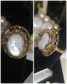 Mother of pearl cameo