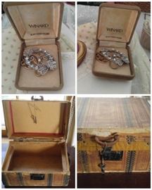 Wonderful antique letter box with key