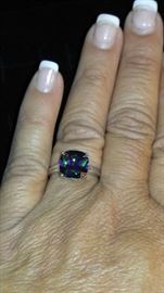 Sterling Silver Rainbow Topaz