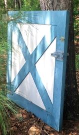 Heavy Blue and White Gate or Stall Door
