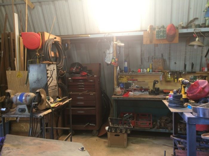 Tool and Workbench Area, Lumber