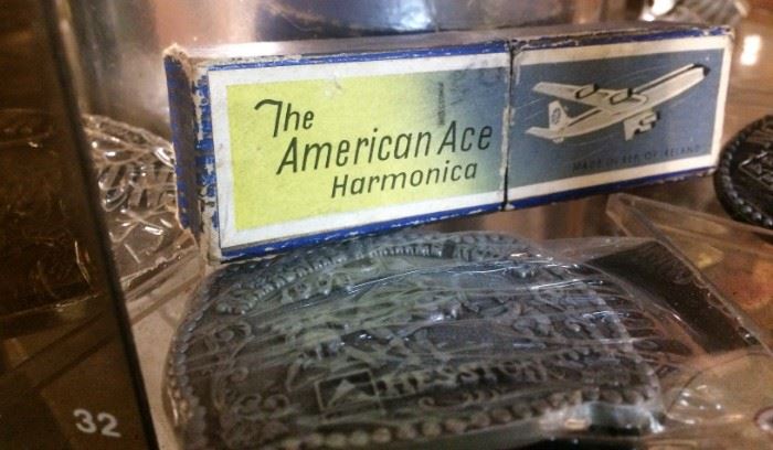 Vintage Harmonica, Belt Buckle