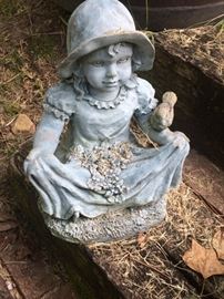 Sweet Little Girl Garden Statue