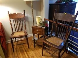 Set of 4 Antique and Cane Chairs