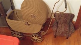 Doll carriage pram