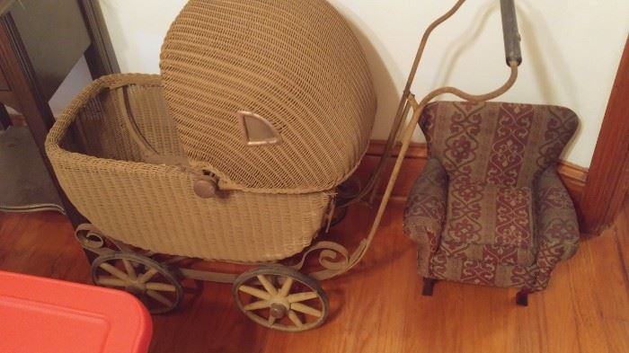 Doll carriage pram